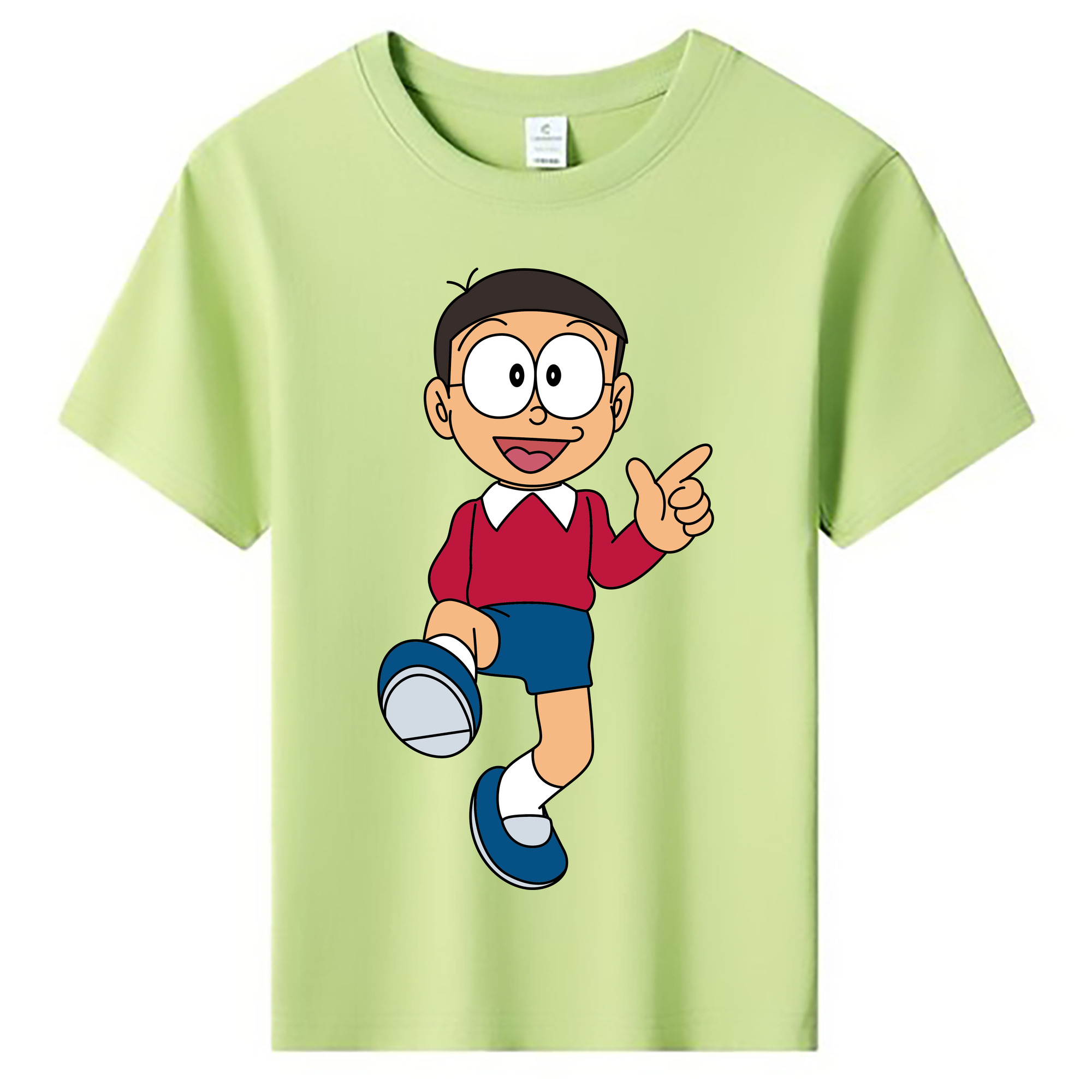（画像用） ドラえもん 野比 のび太 Doraemon Nobita Nobi 綿100％キッズTシャツ（フロントプリント）
